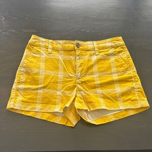 a new day Yellow Checkered Women's Shorts